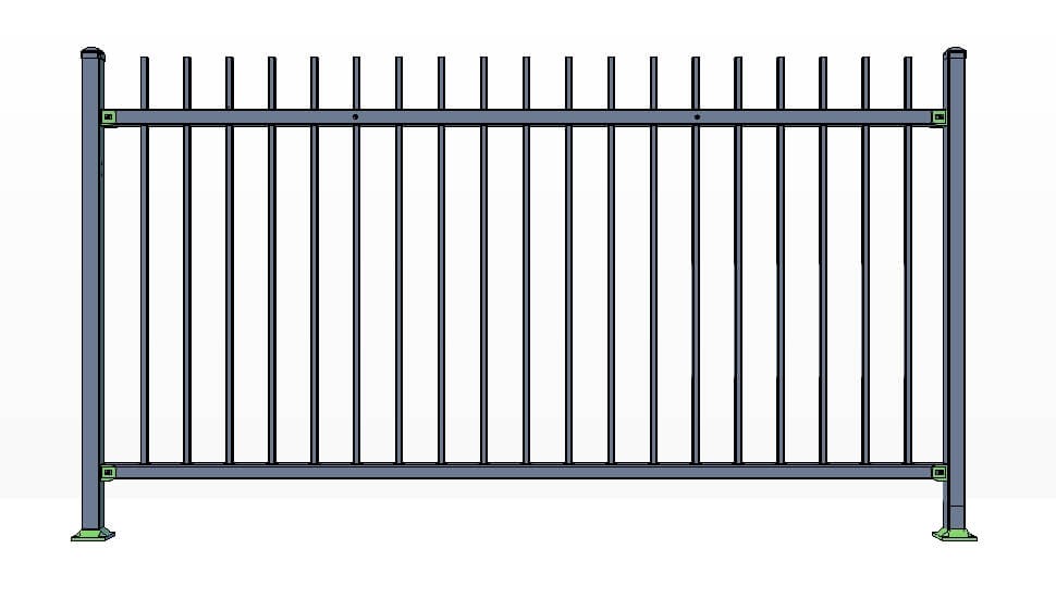 2 Rail Killington Fence Panels Commercial Plus