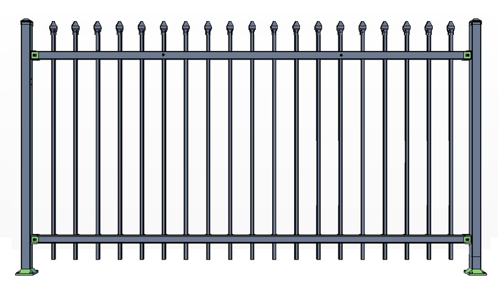 2-Rail STOWE Fence Panels