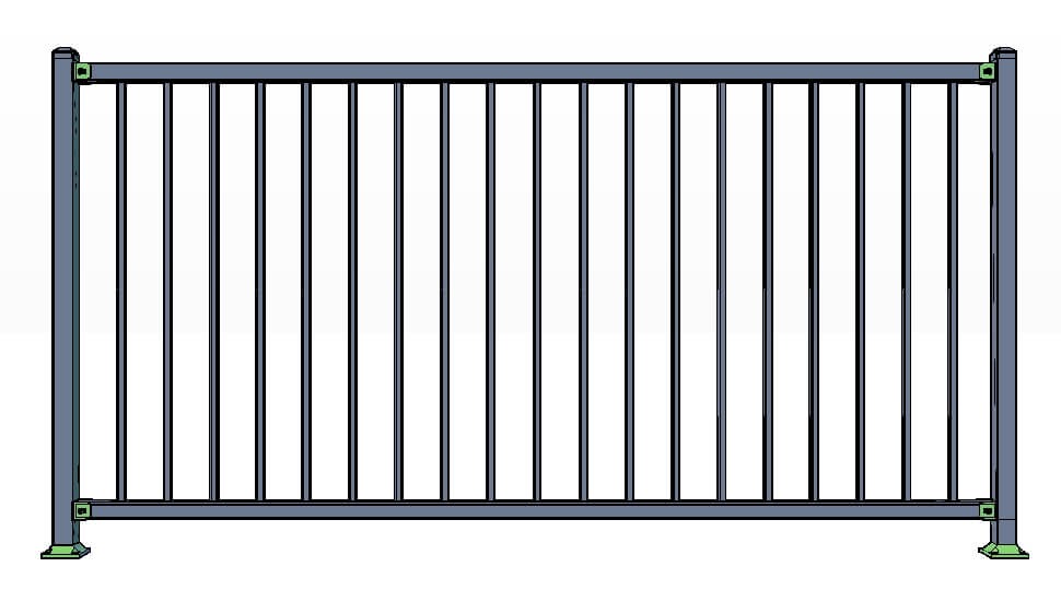 2 Rail Vail Fence Panels Commercial Lite