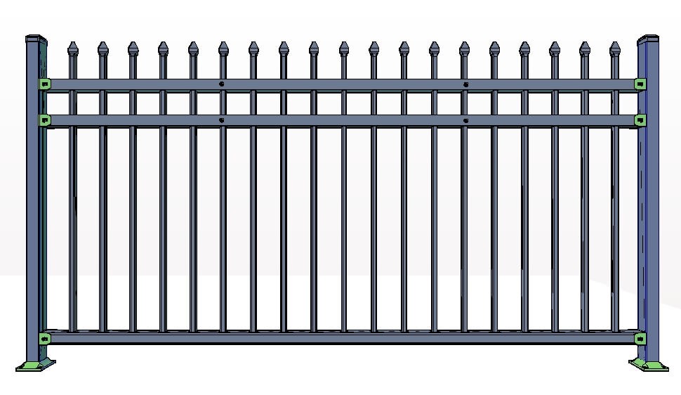 3 Rail Aspen Fence Panels Commercial Plus