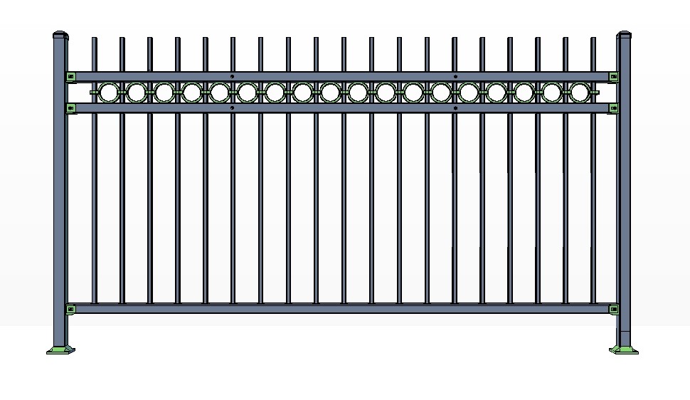 3-Rail KILLINGTON Fence Panels w/ Rings