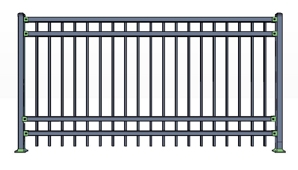 4-Rail CORTINA Fence Panels