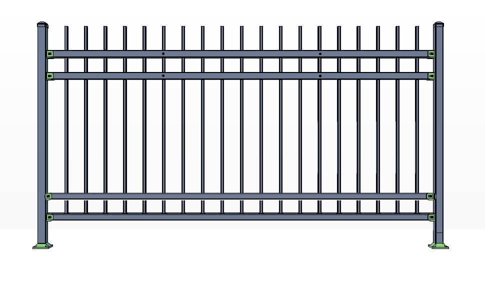 4 Rail Killington Fence Panels Commercial Plus